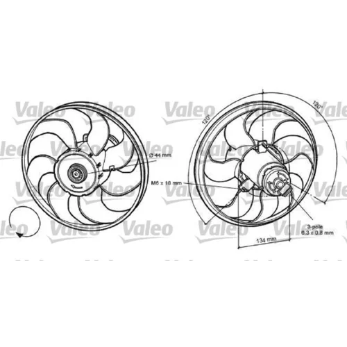 Ventilátor chladenia motora VALEO 696056