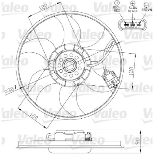 Ventilátor chladenia motora VALEO 696284