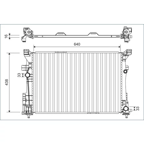 Chladič motora VALEO 701133