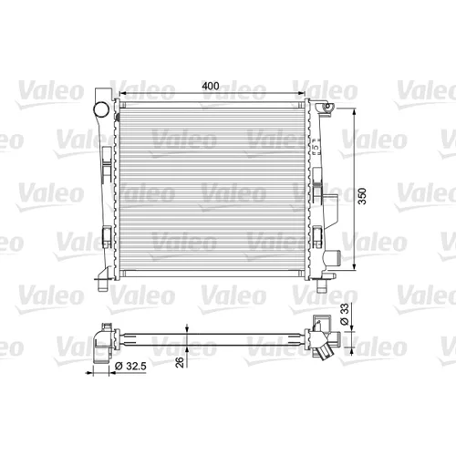 Chladič motora VALEO 701724