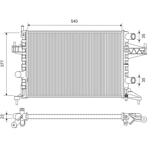 Chladič motora VALEO 732826