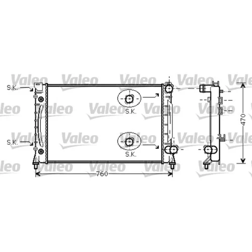 Chladič motora VALEO 734859