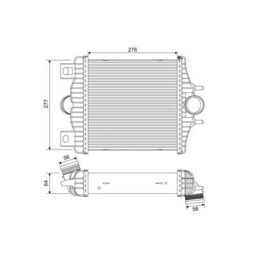 Chladič plniaceho vzduchu VALEO 818384