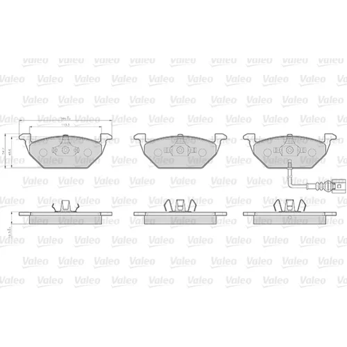 Sada brzdových platničiek kotúčovej brzdy VALEO 872974 - obr. 1