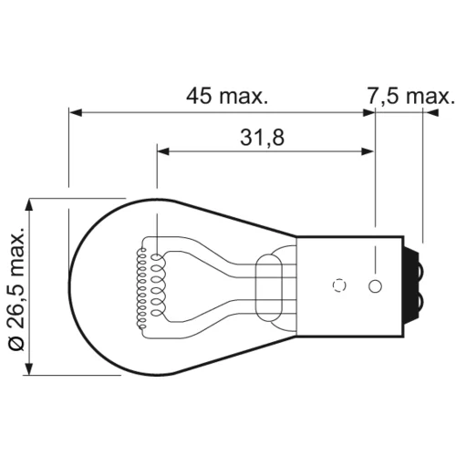 Žiarovka pre smerové svetlo VALEO 032207 - obr. 1