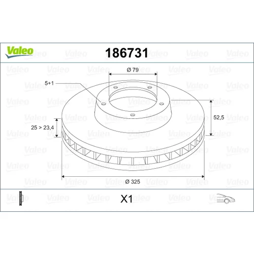 Brzdový kotúč 186731 /VALEO/