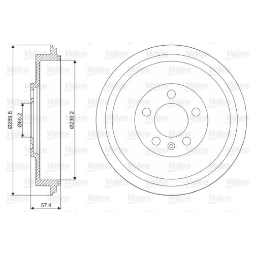 Brzdový bubon VALEO 237085