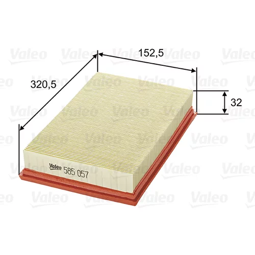 Vzduchový filter VALEO 585057