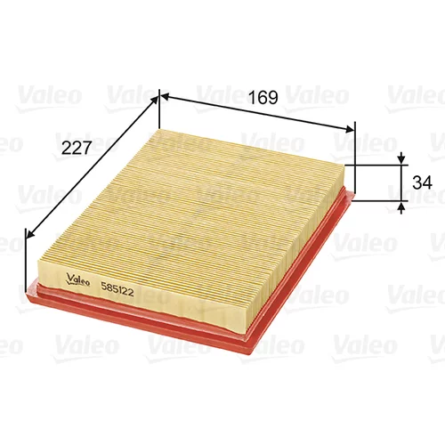 Vzduchový filter VALEO 585122