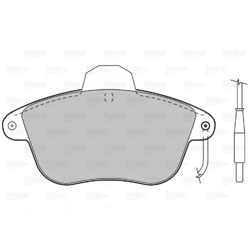 Sada brzdových platničiek kotúčovej brzdy VALEO 598028 - obr. 1