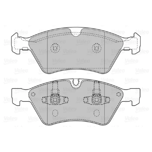 Sada brzdových platničiek kotúčovej brzdy VALEO 598728 - obr. 1