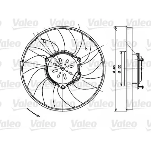 Ventilátor chladenia motora VALEO 696082