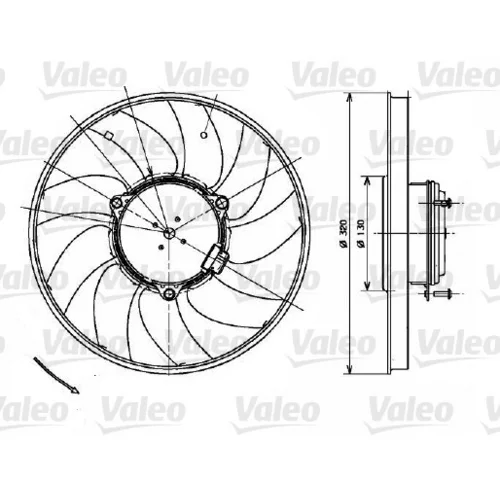 Ventilátor chladenia motora VALEO 696083