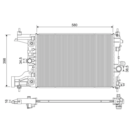 Chladič motora VALEO 701244