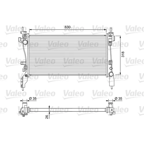 Chladič motora VALEO 701718