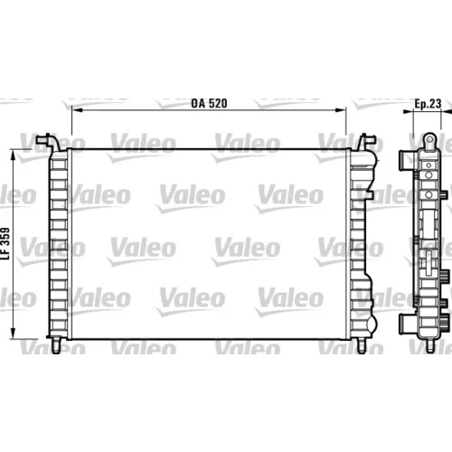 Chladič motora VALEO 732812