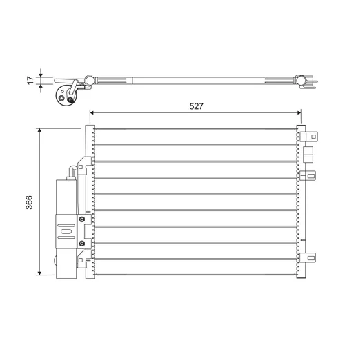 Kondenzátor klimatizácie VALEO 817428 - obr. 1