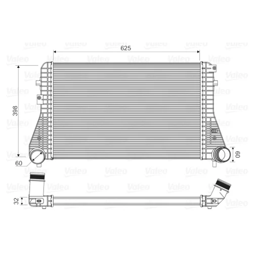 Chladič plniaceho vzduchu 818339 /VALEO/