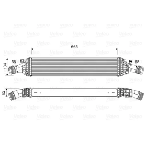 Chladič plniaceho vzduchu 818601 /VALEO/