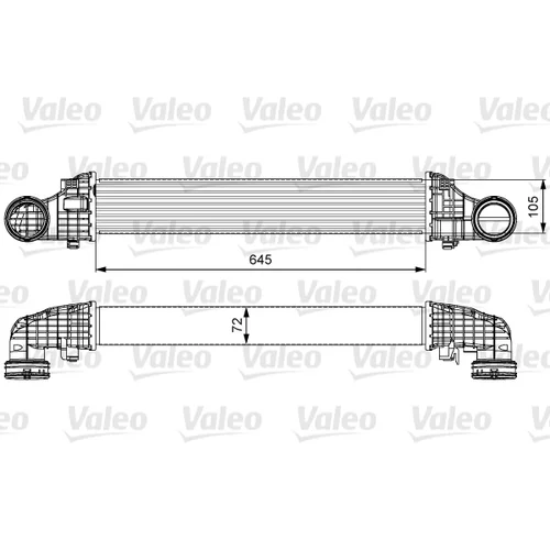 Chladič plniaceho vzduchu 818606 /VALEO/