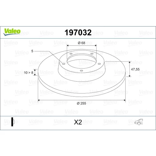 Brzdový kotúč VALEO 197032