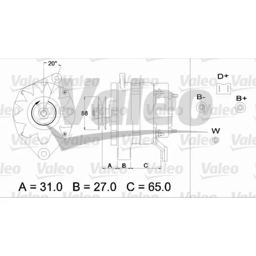 Alternátor VALEO 436350 - obr. 1