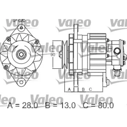 Alternátor VALEO 437122 - obr. 2