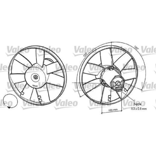 Ventilátor chladenia motora VALEO 696041