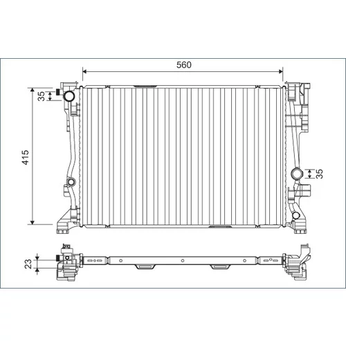 Chladič motora VALEO 701158