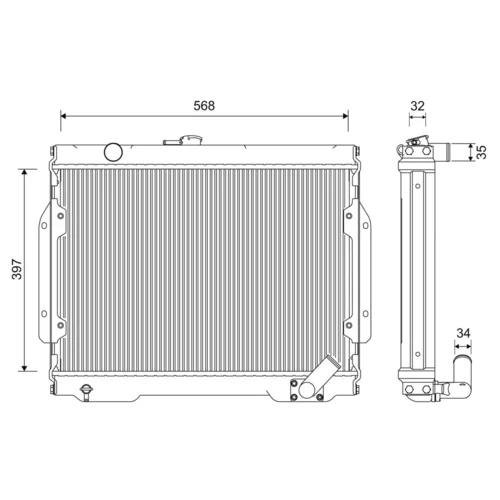 Chladič motora VALEO 701262