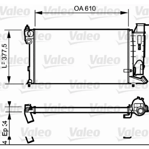 Chladič motora VALEO 731176