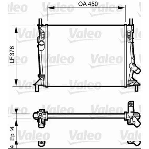 Chladič motora VALEO 734319