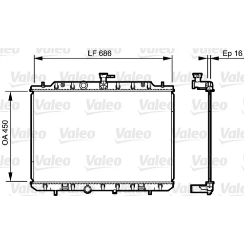 Chladič motora VALEO 735205