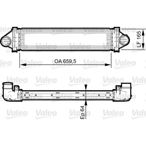 Chladič plniaceho vzduchu 818245 /VALEO/