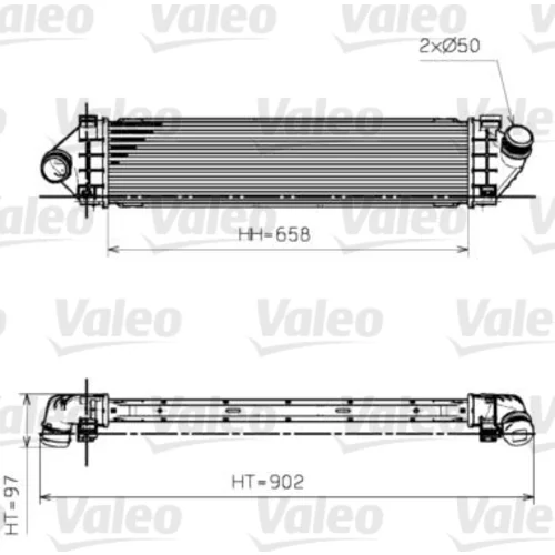 Chladič plniaceho vzduchu 818246 /VALEO/