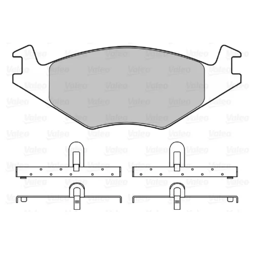 Sada brzdových platničiek kotúčovej brzdy VALEO 598127 - obr. 1