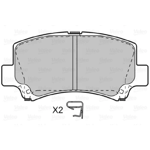 Sada brzdových platničiek kotúčovej brzdy VALEO 598843 - obr. 1