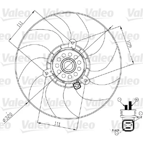 Ventilátor chladenia motora VALEO 696189