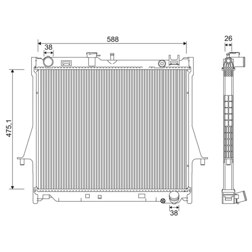 Chladič motora VALEO 701231