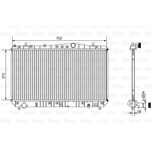 Chladič motora VALEO 701528