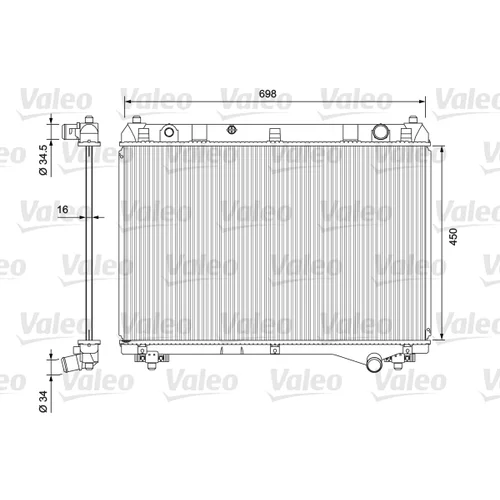 Chladič motora VALEO 701722