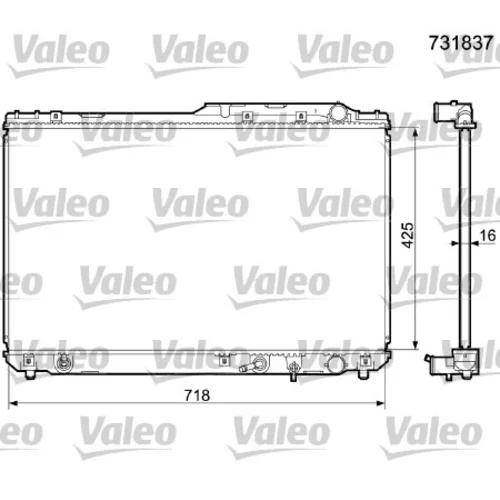 Chladič motora VALEO 731837