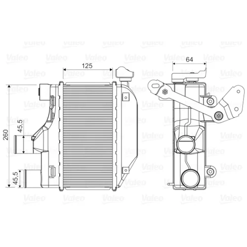 Chladič plniaceho vzduchu VALEO 818362