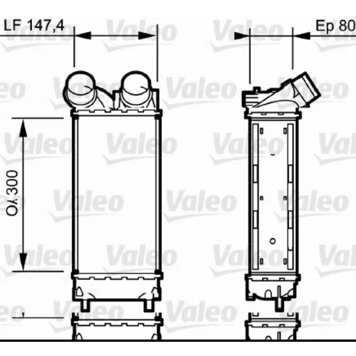 Chladič plniaceho vzduchu 818837 /VALEO/