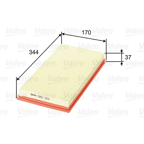 Vzduchový filter 585322 /VALEO/