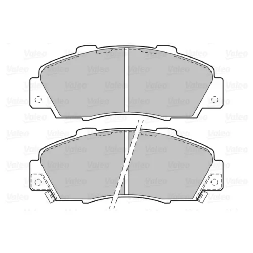 Sada brzdových platničiek kotúčovej brzdy VALEO 598627 - obr. 1