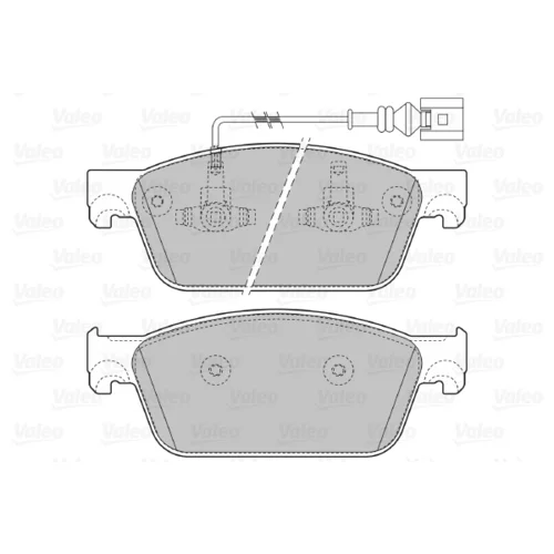 Sada brzdových platničiek kotúčovej brzdy VALEO 601124 - obr. 1