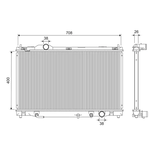 Chladič motora VALEO 701327