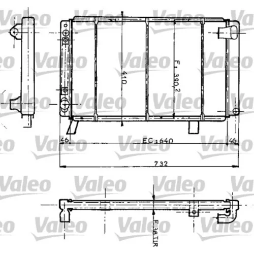 Chladič motora VALEO 730069