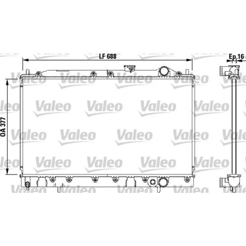 Chladič motora VALEO 732540